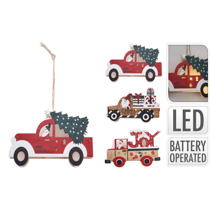 PENDENTE AUTO LEGNO LED 14CM 3